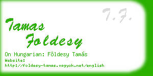 tamas foldesy business card