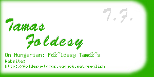 tamas foldesy business card